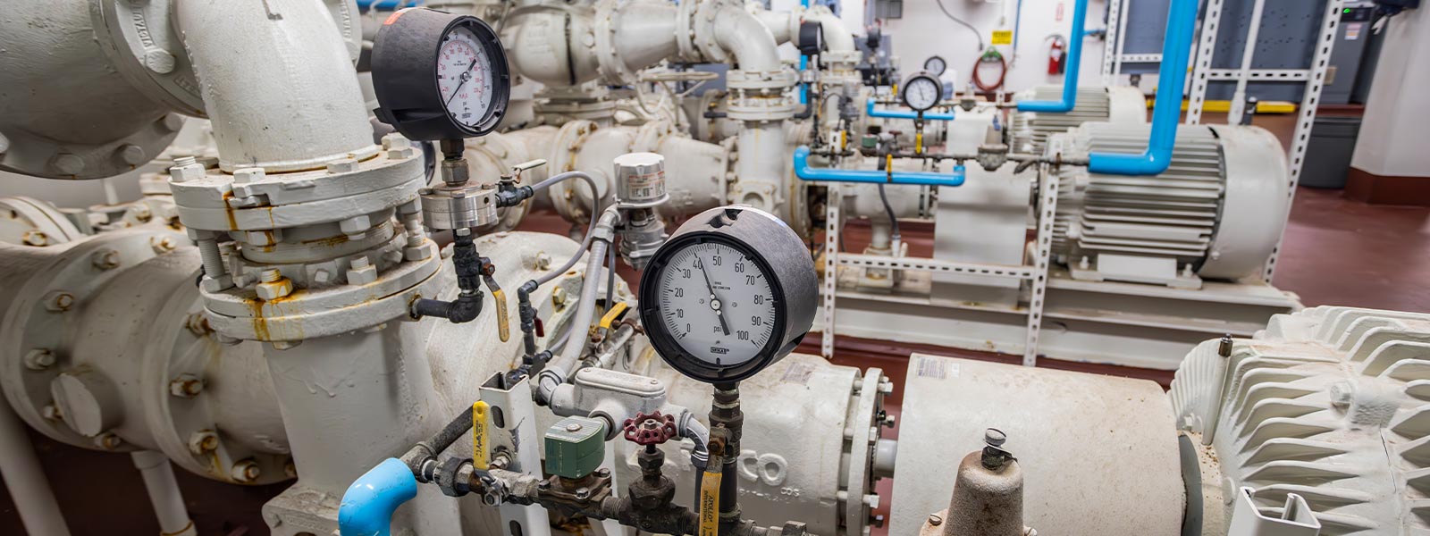 Pipes and gauges at the Scarborough Sanitary District